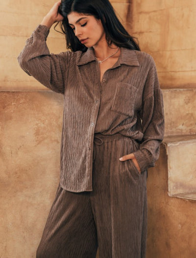 Belle Button Up Set (4 Colors)