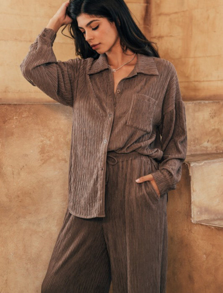 Belle Button Up Set (4 Colors)