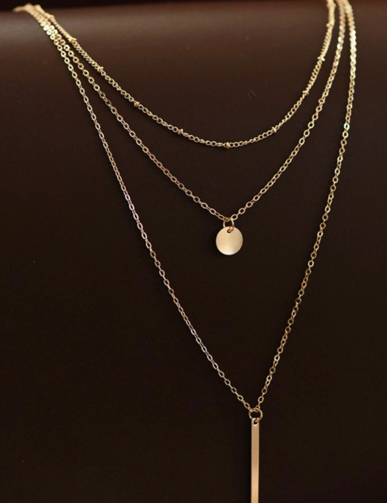 【LECYTO】Versatile Layered Necklace ★男女兼用★ 追跡付 Amethyst Layered Necklace Sterling Silver 21
